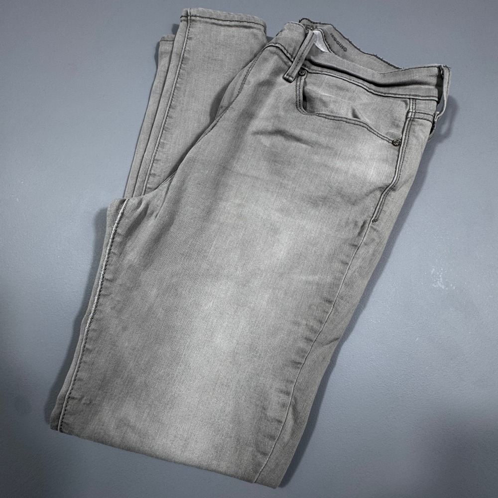 DENIZEN Levi's Girls Gray‎ Jegging Jeans Size 17 33 Waist Slim Fit Stretch
